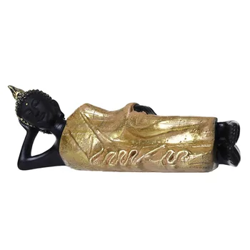 

Buddha Statue Resin Crafts Landscape Figure Decoration Fashion Sleeping Buddha Model for Home Office Desktop (Assorted Color)