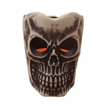 

Resin Creative Horrible Skull Candlestick LED Candle Light Skeleton Candle Smokeless Haunted House Wall Hall Party Decoration