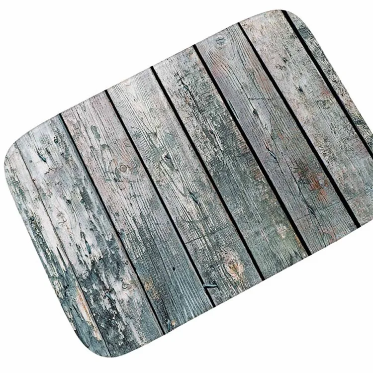 Wood Grain Retro Doormat for Entrance Door Carpet Kitchen Mat Bathroom Floor Mat Hallway Rugs and Carpets for Living Room Tapete