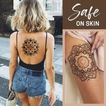 

Hot sale 5pcs/set Easy Henna Tattoo Stencils Set Flash Sheets Temporary Glitter Tattoo Stencils Template Body Art
