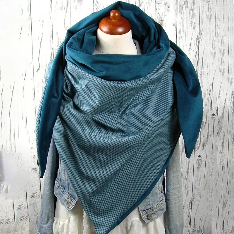 

Women/Men Retro Unisex Autumn Winter Ribbed Scarf Thicken Warm Wrap Shawl Windproof
