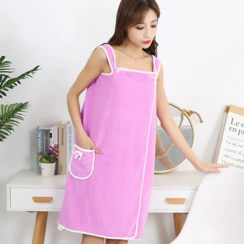 Women's Microfiber Wearable Bathrobes, Soft and Skin-Friendly Absorbent Bath Towels, Home Textiles, Bathroom Sauna Towels