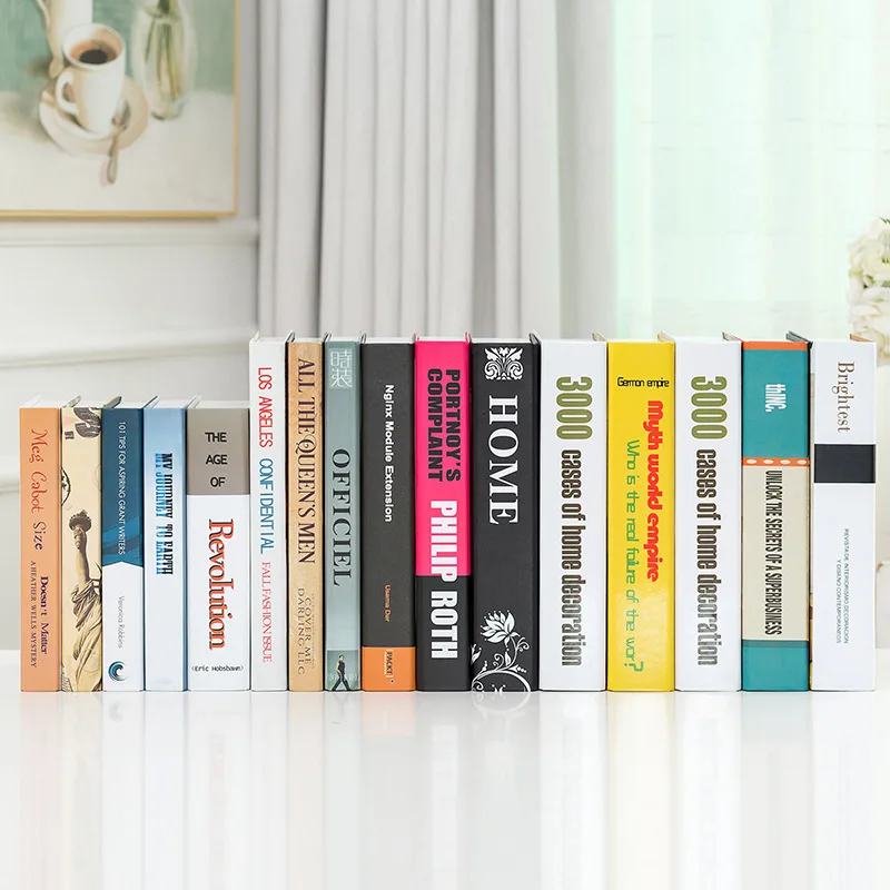 Поддельные книжные Имитационные книжные украшения, современный минималистичный декор, английские мягкие реквизиты, Книжная модель, прямые продажи
