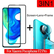  3-in-1 Frame+Camera + Screen Protector For Xiaomi Poco F2 Pro Tempered Glass On Xiaomi Pocophone F2 Pro protective Glass 
