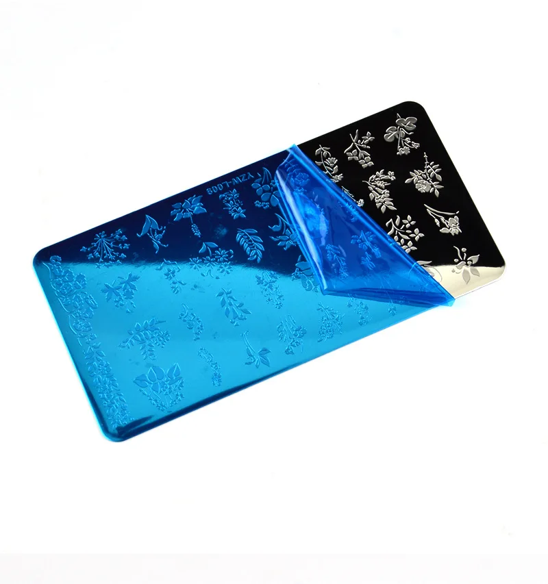 Manicure Rectangular Printing Plate Nail Polish Blue Film Steel Plate Printing Transfer Printing DIY Seal Stamp Plate Tool Nails