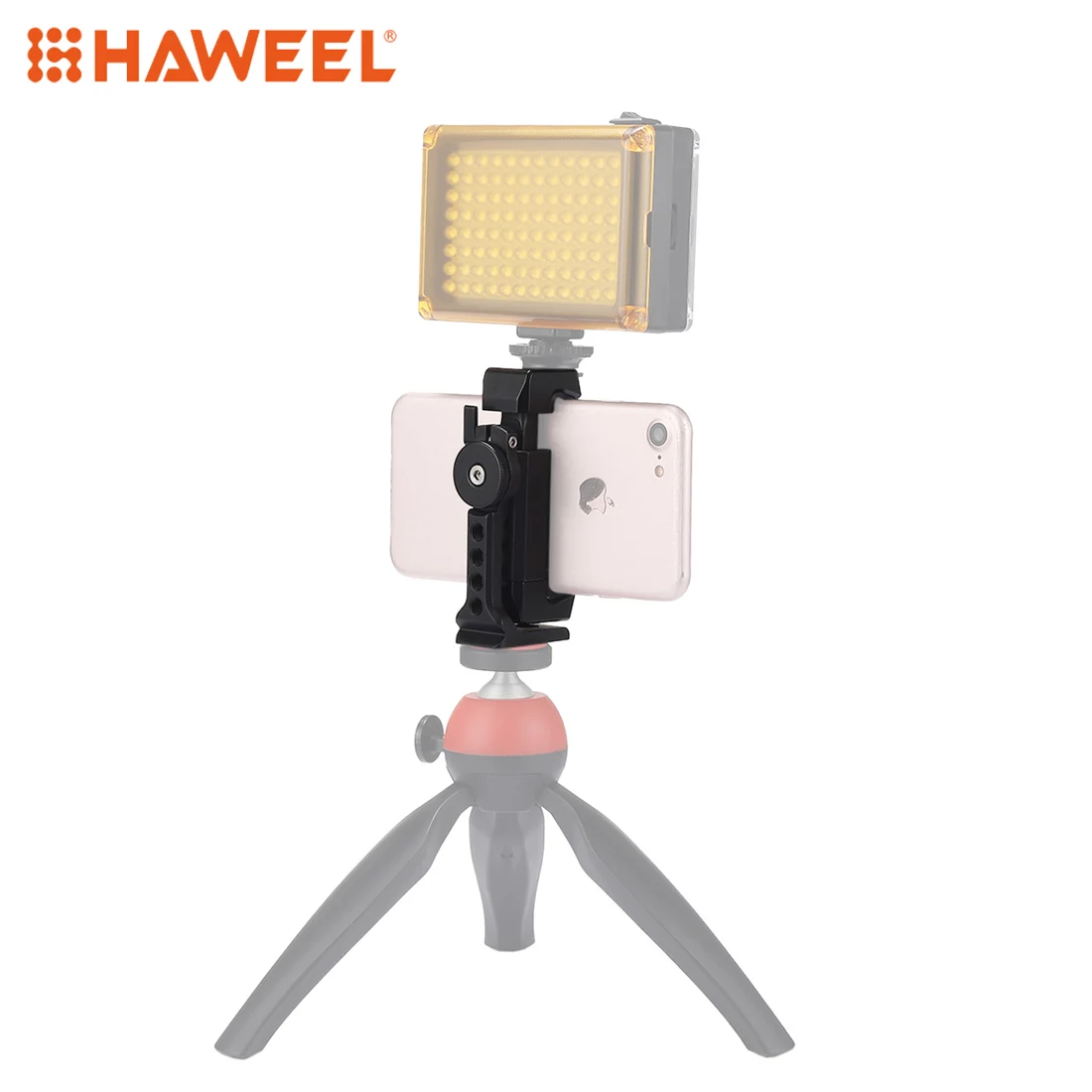 HAWEEL 360 градусов вращающийся Универсальный Горизонтальный Вертикальный телефон для съемки металлический кронштейн для держателя зажима для iPhone, Galaxy, huawei