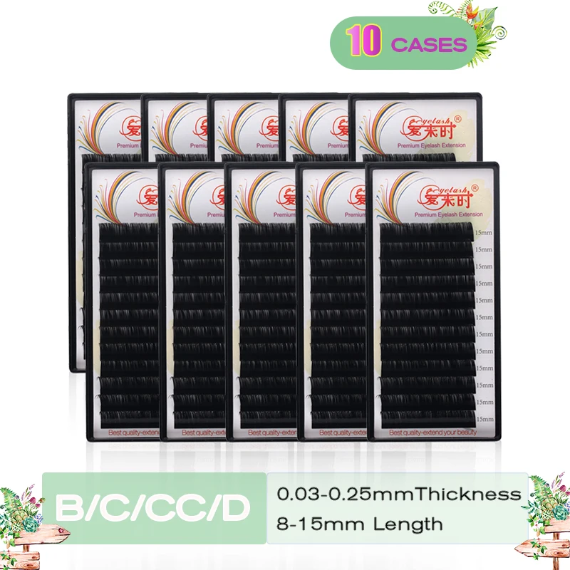 

10Trays Individual Eyelash Extension Natural Eyelashes Extension Korea Silk Volume Eyelash Maquiagem Cilios Makeup Free Shipping