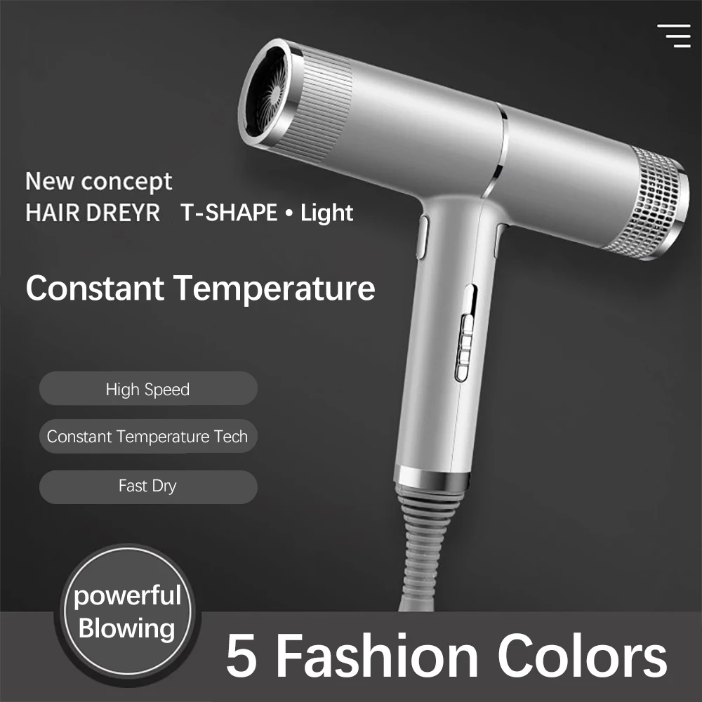 220V Powerful Blowing Anion Hair Dryer Professional Negative Ion Hair Blower Overheating Protect Low Noise Drying Styling