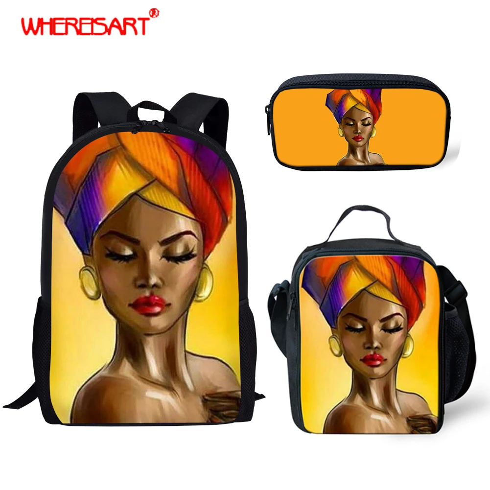 Женский рюкзак WHEREISART школьный в Африканском и американском стиле для подростков