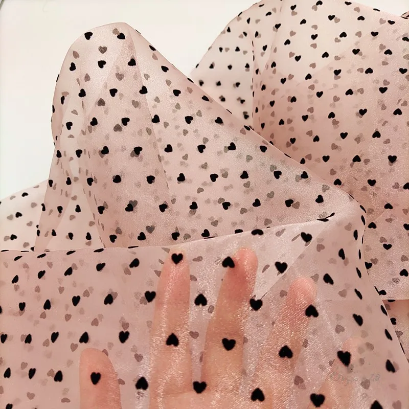 2 ярдов мерцание или любящее сердце платье из органзы в горошек с кружевами для