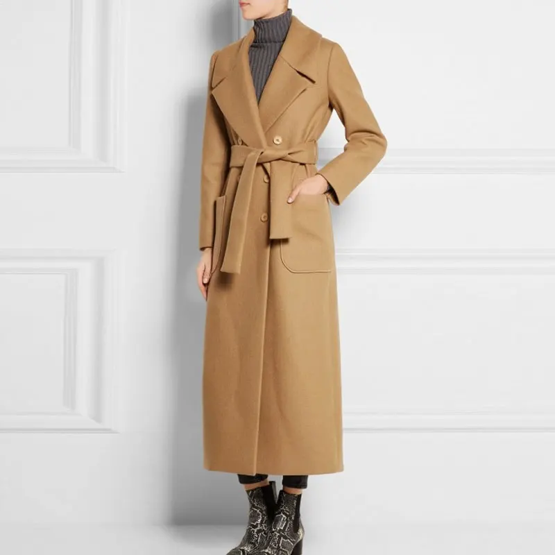 Casaco feminino,, UK, для женщин, плюс размер, осень, зима, Cassic, простое, шерсть, макси, длинное пальто, женский халат, верхняя одежда, manteau femme