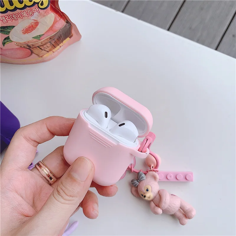 Duffy Shellie Мэй силиконовый чехол для AirPods милый защитный чехол Bluetooth чехол для наушников для airpods2 аксессуары с брелоком