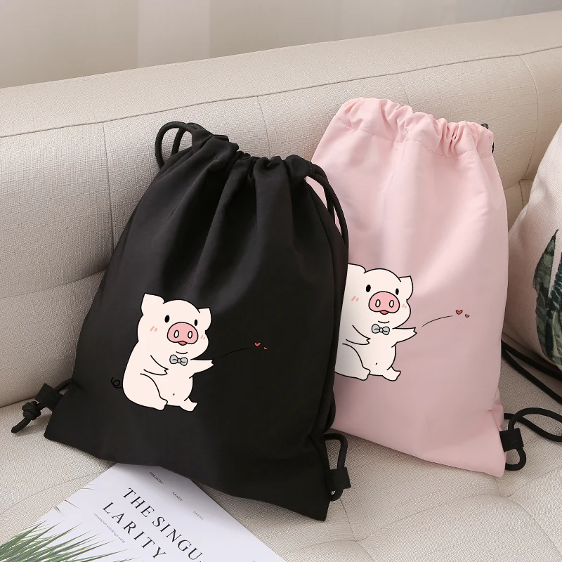 Cute Cartoon Piggy In Love Messenger Bag Crossbody Bag Large Durable Shoulder School Or Business Bag Oxford Fabric For Mens Womens