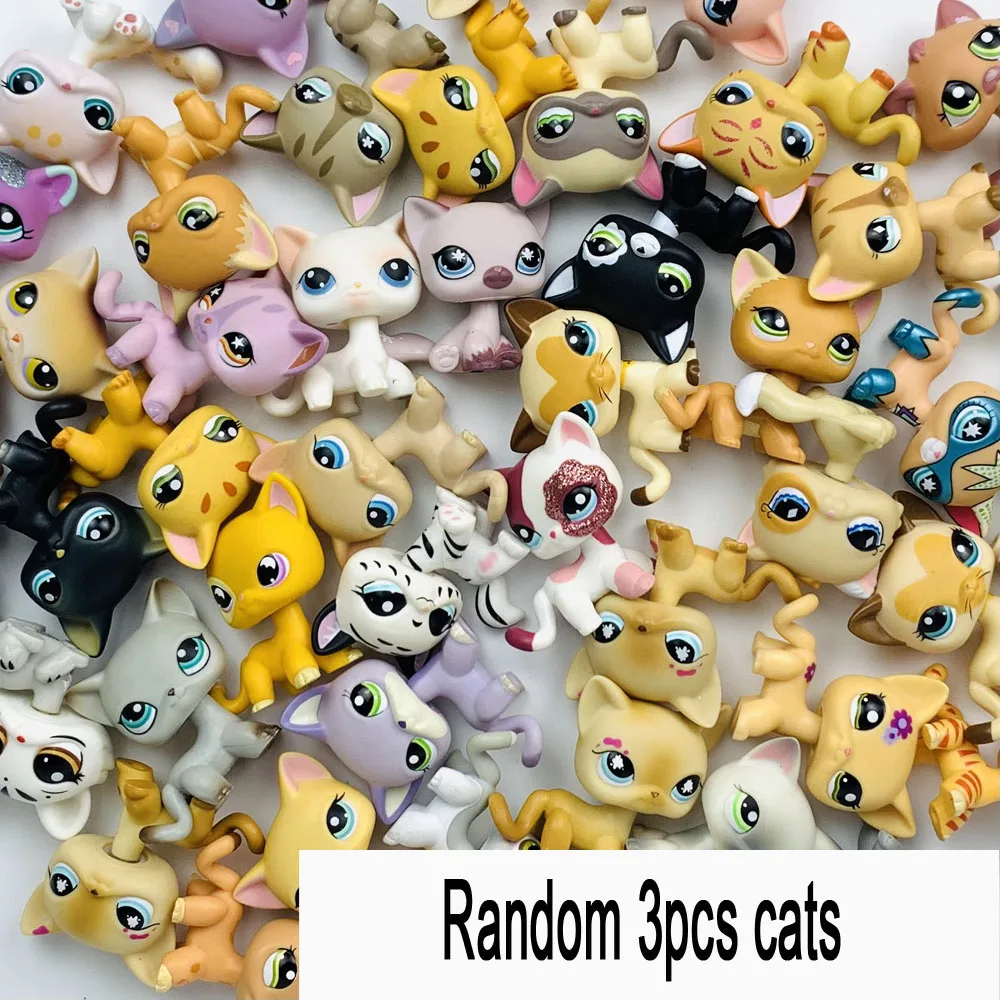 5pcs/bag Littlest Pet Shop random LPS kitty cat collie dog great dane dog toys 
