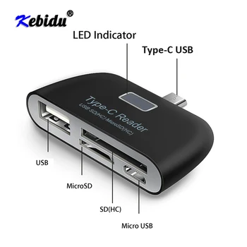 

Kebidumei Multifunction Memory Card Adapter USB 3.1 Type C USB-C TF SD OTG Card Reader For Mac-book Phone Tablet Cards Reader