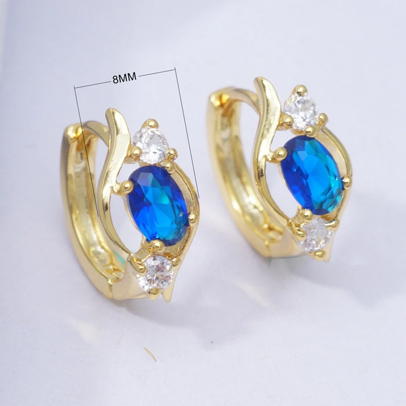 Дизайнерские серьги ААА кубического циркония, золотые серьги-кольца для женщин, круглые кольца в форме сердца, модные ювелирные изделия - Окраска металла: 0173
