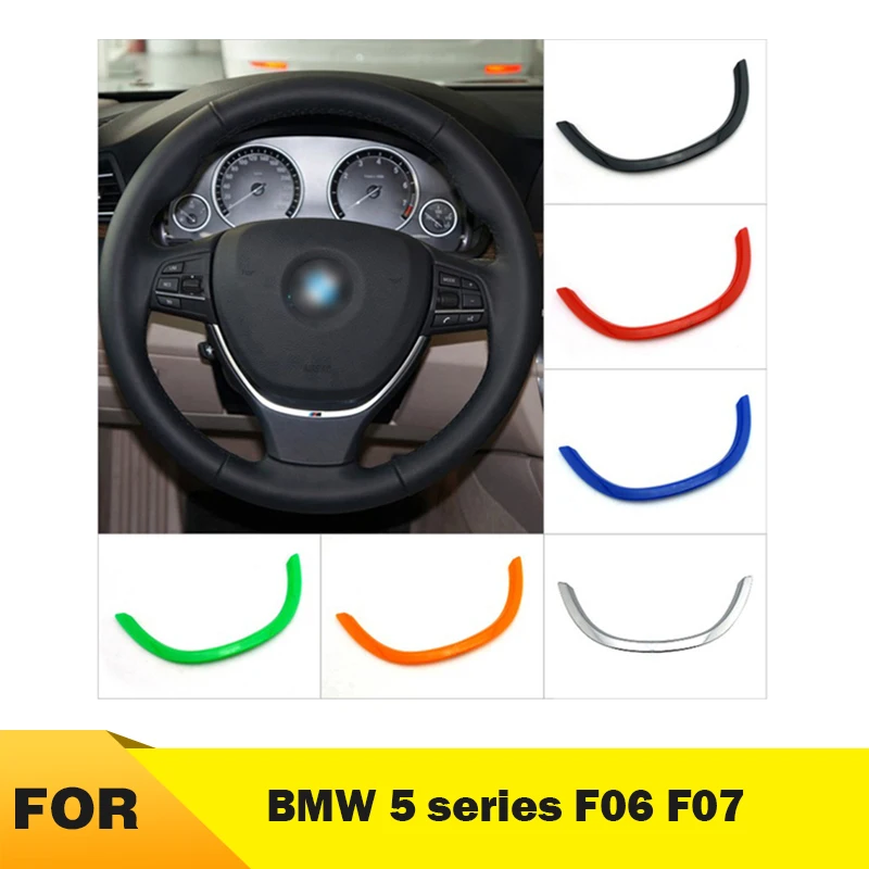

Car Interior Accessories Matt Chrome Steering Wheel Decorative Trim Cover Sticker For BMW 5 Series F06 F07