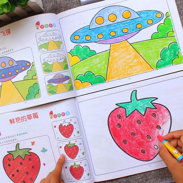 6 Books 288pages Coloring Painting Books Kids Children Graffiti Drawing  Notebook From Easy To Difficult Educational Set Toys - Drawing Toys -  AliExpress