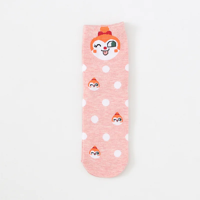3 Носки с принтом аниме Anpanman baikinman Shokupanman Currypanman Dokin chan, осенне-зимние женские хлопковые носки, милые забавные мультяшные кавайные носки - Цвет: 3