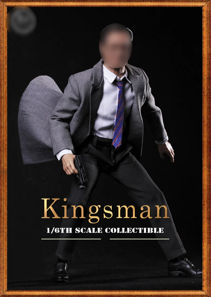 1/6th мужской золотой агент Бонд 007 KINGS костюм человек + ветровка без кожаные туфли