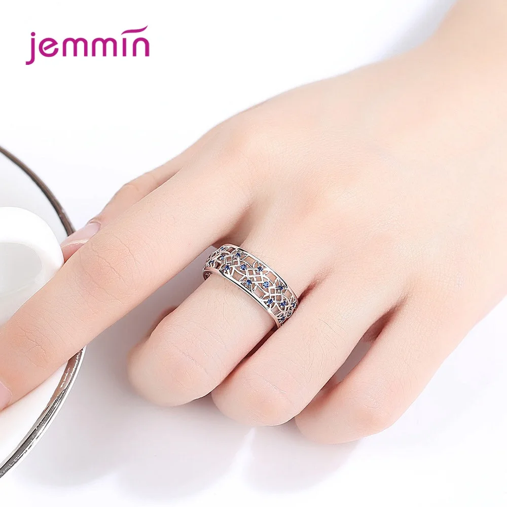 Кольцо Bague с разноцветным кубическим цирконием, 925 пробы, серебряные кольца для женщин, модные популярные Стразы, свадебные ювелирные изделия для женщин