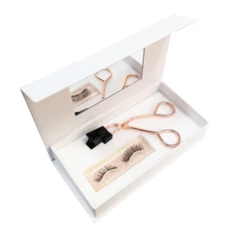 

Beginner Soft Reusable Long Easy Apply No Glue Charming Magnetic Eyelashes Set Light Weight Makeup With Clip Natural False