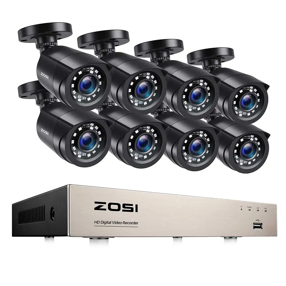 backup camera mirror ZOSI 8CH 1080P CCTV System Outdoor 5MP Lite Video DVR with 2/4/6/8pcs 2MP Security Camera Day/Night Video Surveillance System backup camera mirror DVR/Dash Cameras