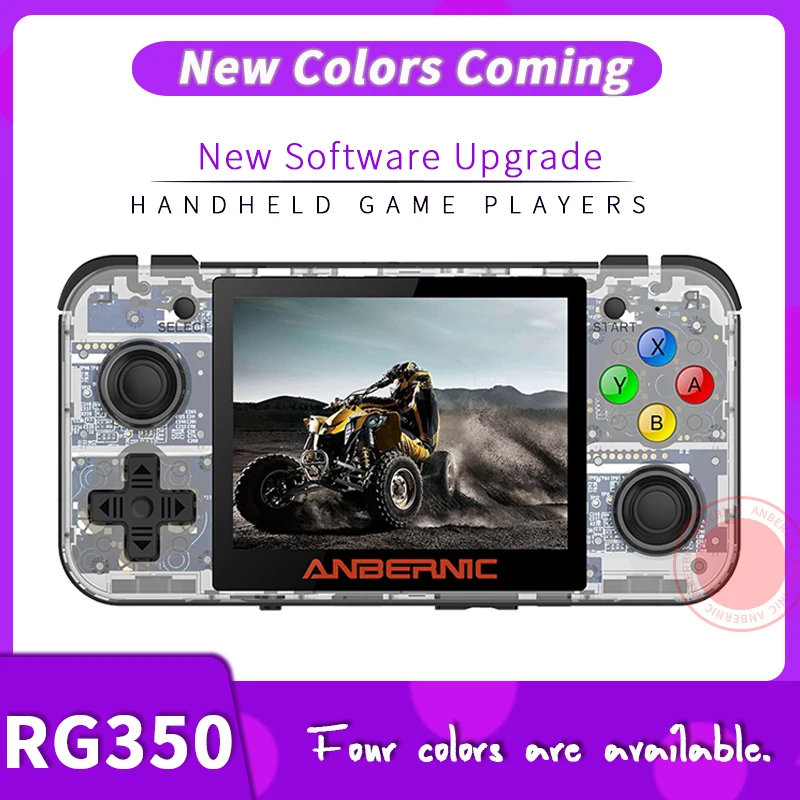 ANBERNIC nuevo juego Retro RG350 consola de videojuegos portátil MINI 64 Bit 3,5 pulgadas pantalla IPS 16G + 32G TF jugador de juegos RG 350 PS1 - 1