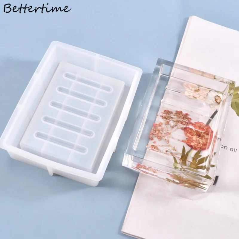 Soap Storage Box Silicone Mould Crystal Epoxy Resin Mold DIY Handmade Craft Tool B36D