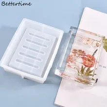 Caixa de armazenamento sabão molde silicone cristal resina cola epoxy molde diy artesanal artesanato ferramenta b36d