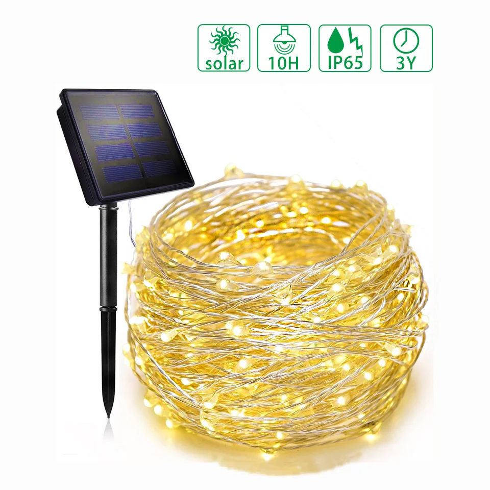

12m/22m Led String Light Outdoor Waterproof Solar Lamp Decoration Christmas Garland String Lighting For Holiday Wedding Garden