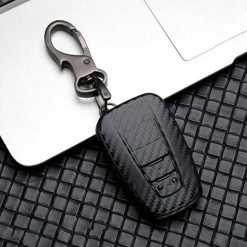 Новинка 2019 карбоновый чехол для автомобильного ключа Toyota Camry CHR Corolla RAV4 Avalon Land Cruiser