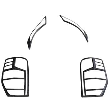 

Matte Black Front Rear Tail Light Lamp Cover for Mitsubishi Triton MR 2019 2020 TU