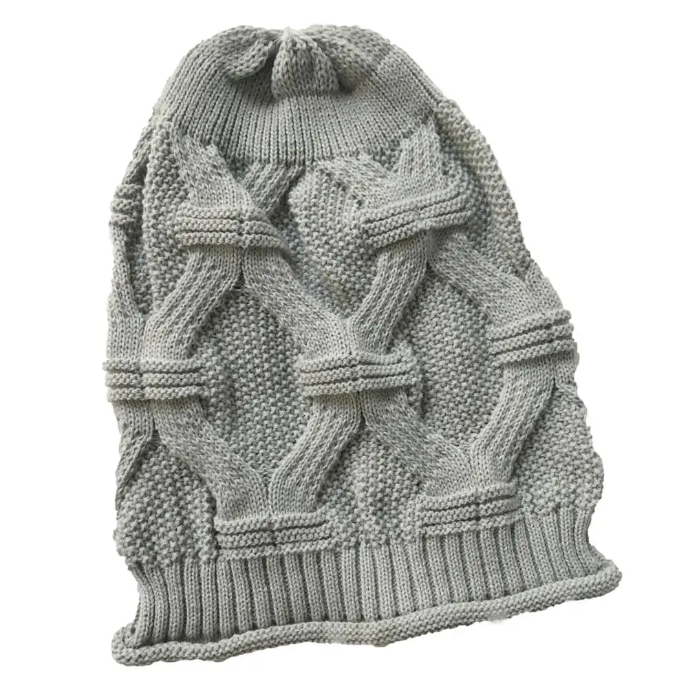 light gray Мужские шапки Rasta женская зимняя шапка вязаные шапочки для женщин новые хип-хоп кепки полиэстер ткань капот Homme Hiver - Цвет: light gray