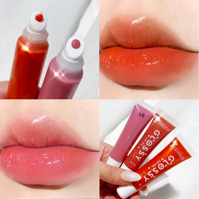 

TEAYASON Shining Lip Plumper Hydrating Moisturizing Lip Gloss Lip Smooth Filming Waterproof Lightweight Lip Glaze TSLM1