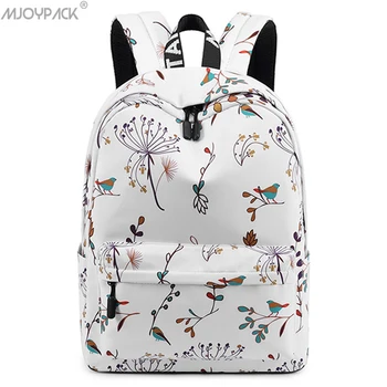 

Casual Waterproof Women Backpack Flower Printing Girls College Laptop Bookbags Mjoypack Lady Travel Bagpack