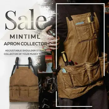 

Canvas Multipurpose Apron With Tool Pockets Waterproof Garden Garden Workshop Aprons Multifunctional Tool Woodworking Work U3V7