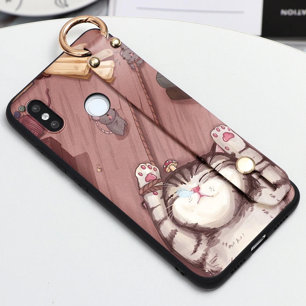 shenglam Чехол из ТПУ с геометрическим ремешком на руку для Xiao mi Red mi Note 8 7 6 5 S2 Pro Plus 6A 5A mi A3 8 9 Explorer CC9 CC9e A1 A2 Lite - Цвет: shenglam