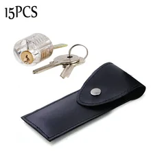 15 шт сломанный ключ инструмент для удаления слесарный набор практики с прозрачным замком практики, мужской интересный Тренировочный Набор, слесарный набор