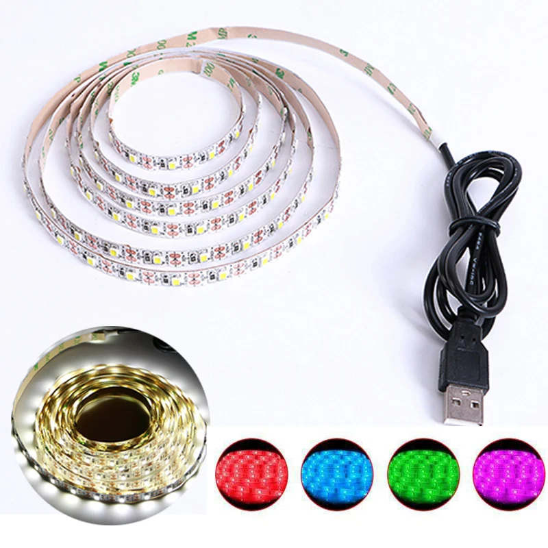 

USB LED Strip 2835 DC LED Light Flexible 50CM 1M 2M 3M 5M white warm For TV Background Lighting Night light for Home Decoration