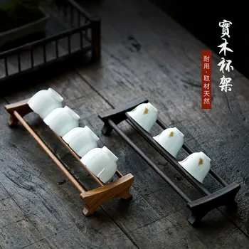 

Changtao] ebony, rosewood, teacup storage rack, cup holder, tea set, leach, solid wood holder accessories