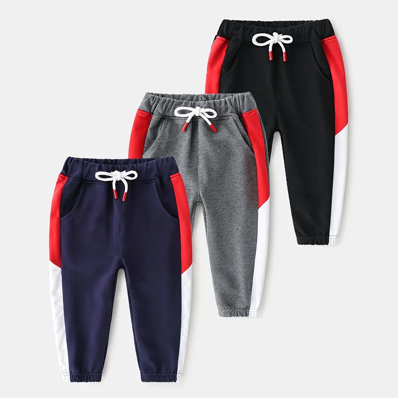 Штаны для мальчиков модные детские повседневные штаны в западном стиле осенняя одежда Новинка года, стильные спортивные разноцветные штаны для маленьких детей