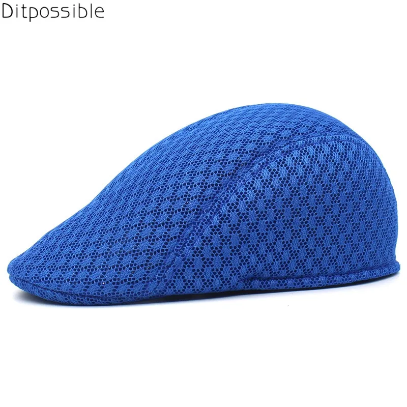 Ditpossible новые летние сетчатые кепки для мужчин дышащий плоский берет кепки gorras casquette hat
