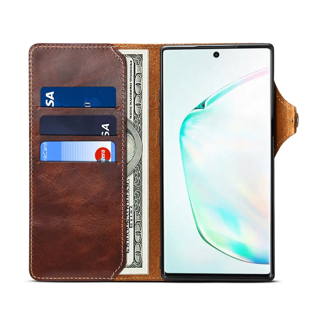 Чехол для samsung Galaxy s8 s9 S10E S10 Note 8 9 10 Plus 5G кошелек чехол из натуральной кожи откидная подставка чехол на запястье Чехол Fundas