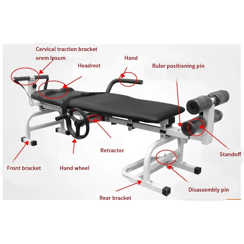 Многофункциональное человеческое тело Растяжка трактор домашняя Тяговая кровать Шейная тяга кровать большое медицинское оборудование
