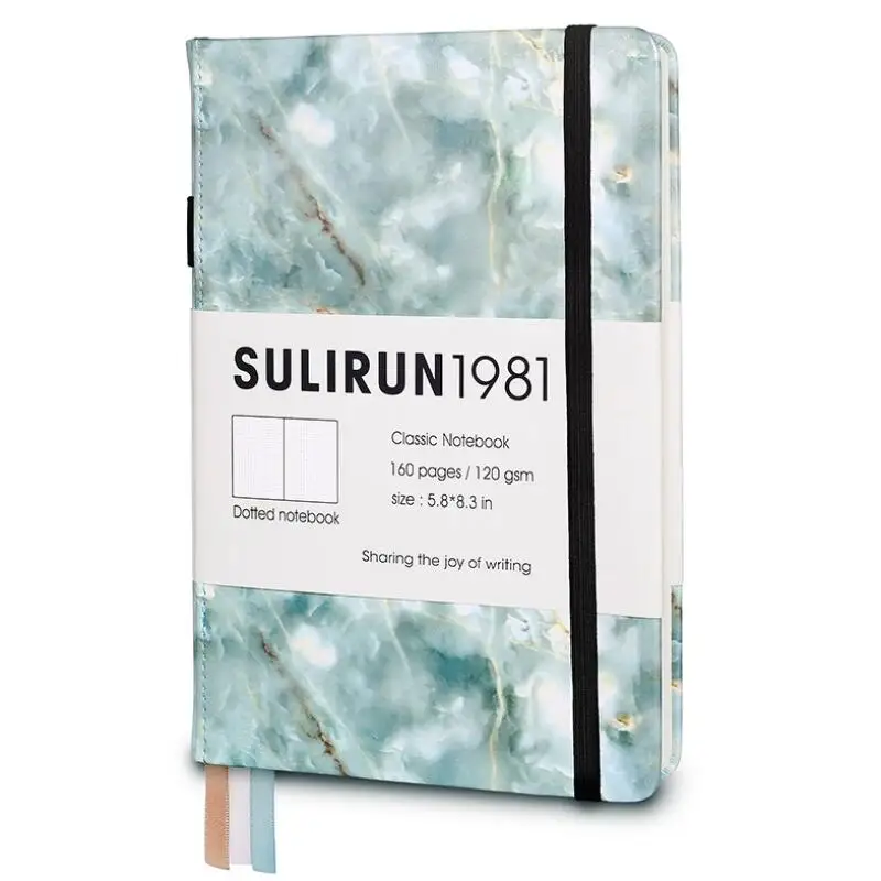Dark green Блокнот формата А5 Bullet Journal с мраморной текстурой, планировщик с белыми точками, Bullet Journal, 80 листов, офисный школьный планировщик - Цвет: Dark green