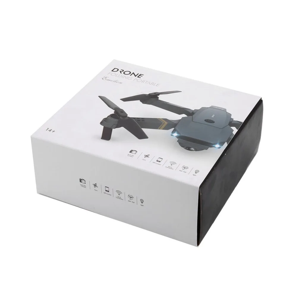 Для DJ-1 2,4 Ghz wifi FPV складной Радиоуправляемый Дрон 2.0MP широкоугольная камера высота удержания Безголовый режим Радиоуправляемый Дрон самолет с 2 батареями