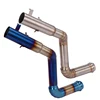 Motorcycle Modified Exhaust Mid Connect Link Pipe Stainless Steel Blue 60MM for 1290 Super Duke R 2014-2016