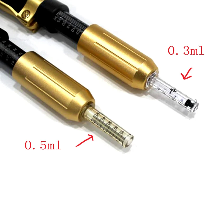 0,3 мл и 0,5 мл Гиалуроновая кислота ручка-распылитель Гиалуроновый пистолет для мезотерапии без иглы Пистолет Мезотерапия инъекции для анти-морщинки губ лифтинг лица