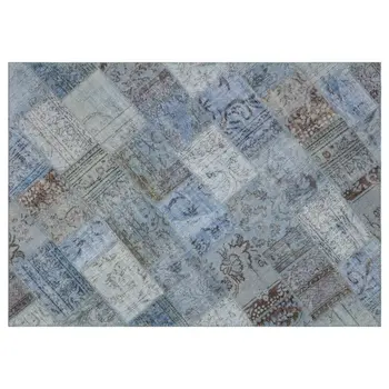 

Handmade Blue Vintage Overdyed Patchwork Area Rug 160x230 Cm-5'3''X7'7''